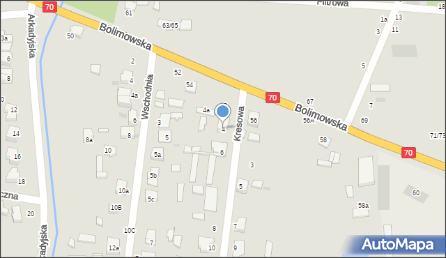 Łowicz, Kresowa, 4, mapa Łowicza