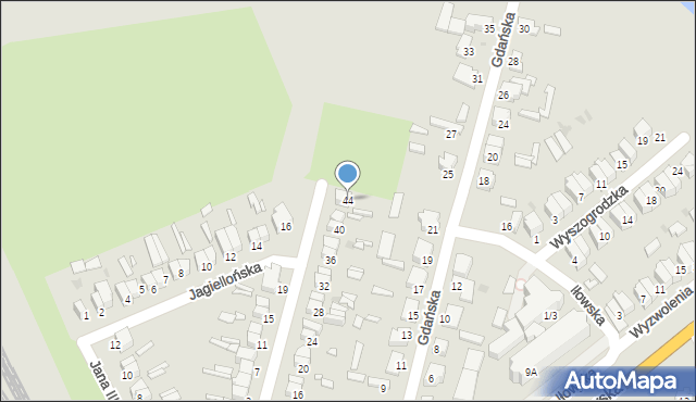 Łowicz, Króla Bolesława Chrobrego, 44, mapa Łowicza