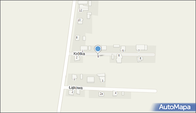 Łowkowice, Krótka, 4, mapa Łowkowice