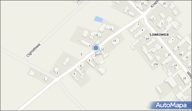 Łowkowice, Krapkowicka, 10, mapa Łowkowice