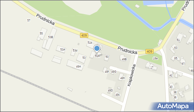 Łowkowice, Krapkowicka, 51A, mapa Łowkowice