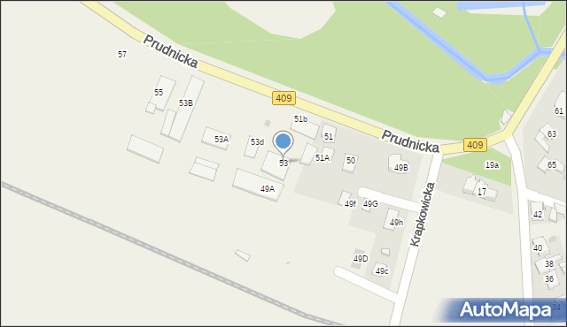 Łowkowice, Krapkowicka, 53, mapa Łowkowice