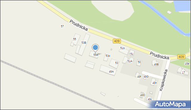 Łowkowice, Krapkowicka, 53A, mapa Łowkowice