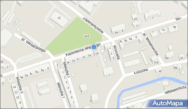 Lubań, Króla Kazimierza Wielkiego, 1, mapa Lubań