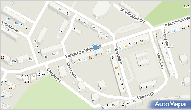 Lubań, Króla Kazimierza Wielkiego, 9a, mapa Lubań