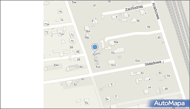 Lubartów, Krańcowa, 61h, mapa Lubartów