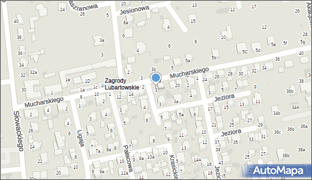 Lubartów, Krasickiego Ignacego, abp., 1, mapa Lubartów