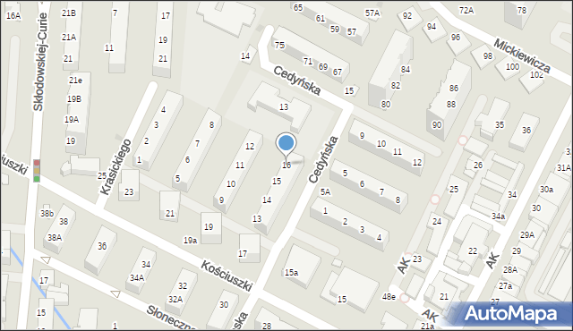 Lubin, Krasickiego Ignacego, bp., 16, mapa Lubin