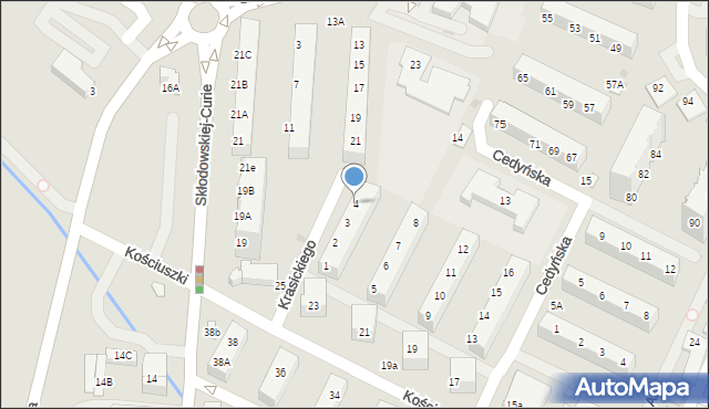 Lubin, Krasickiego Ignacego, bp., 4, mapa Lubin