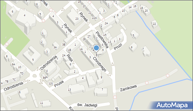 Lubin, Króla Bolesława Chrobrego, 6, mapa Lubin