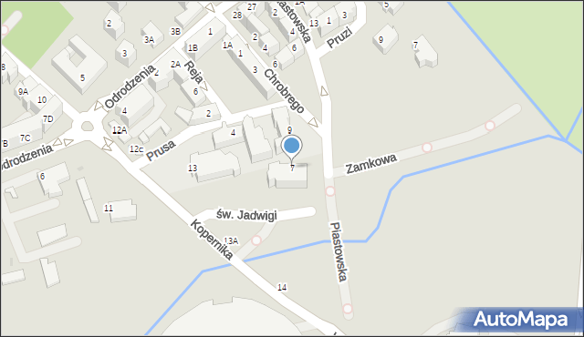 Lubin, Króla Bolesława Chrobrego, 7, mapa Lubin