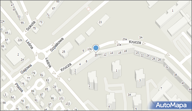 Lubin, Krucza, 10, mapa Lubin