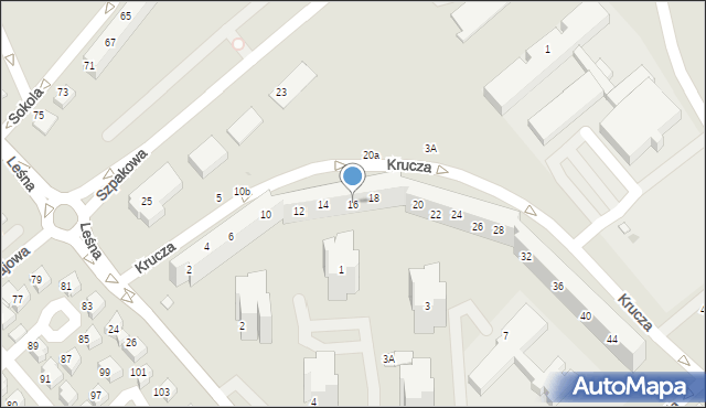 Lubin, Krucza, 16, mapa Lubin