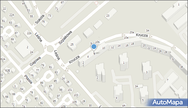 Lubin, Krucza, 6, mapa Lubin