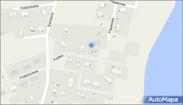 Lubiszewo Tczewskie, Krótka, 5, mapa Lubiszewo Tczewskie