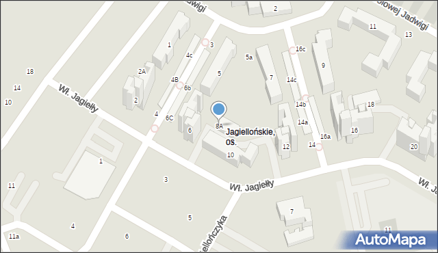Lublin, Króla Władysława Jagiełły, 8A, mapa Lublina