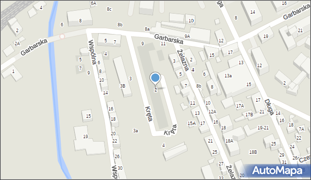 Lublin, Kręta, 2, mapa Lublina