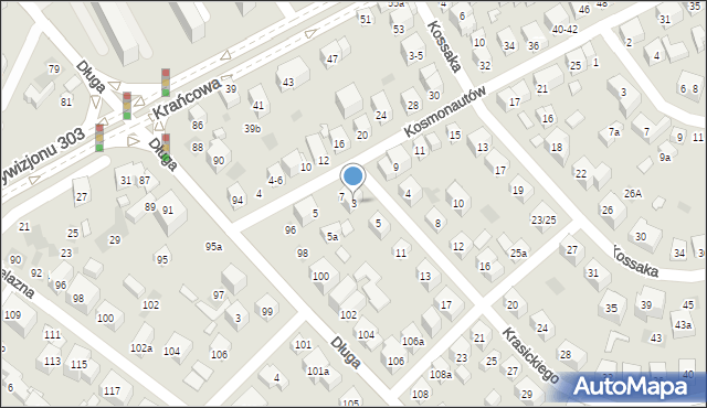 Lublin, Krasickiego Ignacego, bp., 3, mapa Lublina