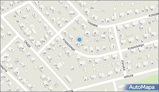 Lublin, Krasickiego Ignacego, bp., 30, mapa Lublina