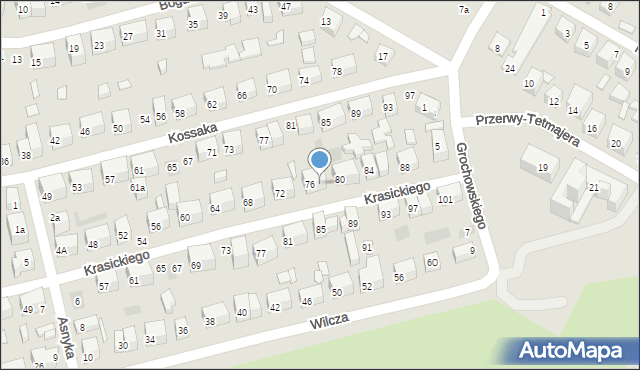 Lublin, Krasickiego Ignacego, bp., 78, mapa Lublina