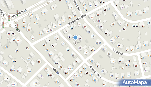 Lublin, Krasickiego Ignacego, bp., 8, mapa Lublina