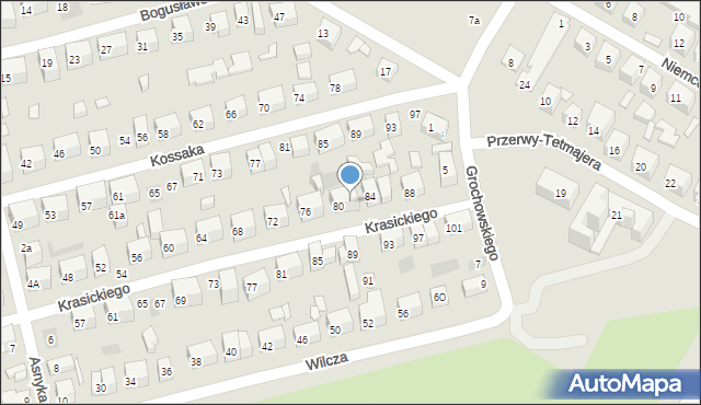 Lublin, Krasickiego Ignacego, bp., 82, mapa Lublina