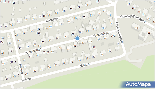 Lublin, Krasickiego Ignacego, bp., 83, mapa Lublina