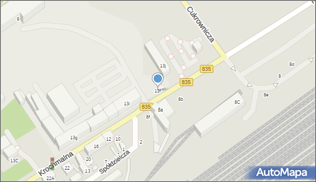 Lublin, Krochmalna, 13f, mapa Lublina