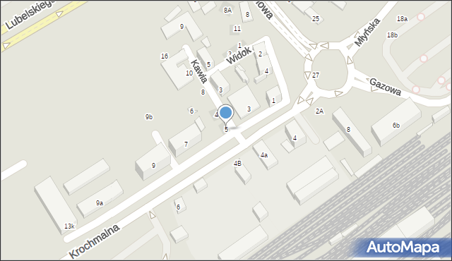 Lublin, Krochmalna, 5, mapa Lublina