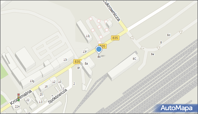 Lublin, Krochmalna, 8b, mapa Lublina