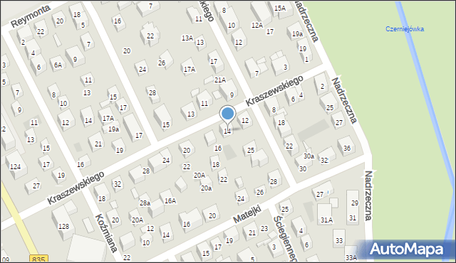 Lublin, Kraszewskiego Józefa Ignacego, 14, mapa Lublina
