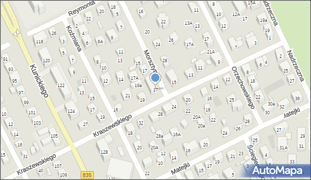 Lublin, Kraszewskiego Józefa Ignacego, 17, mapa Lublina