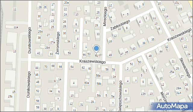 Lublin, Kraszewskiego Józefa Ignacego, 51, mapa Lublina