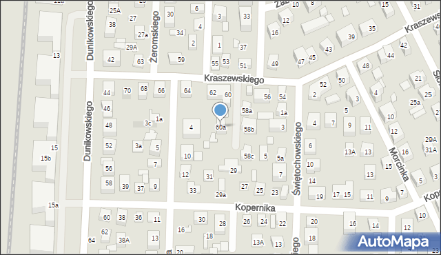 Lublin, Kraszewskiego Józefa Ignacego, 60a, mapa Lublina