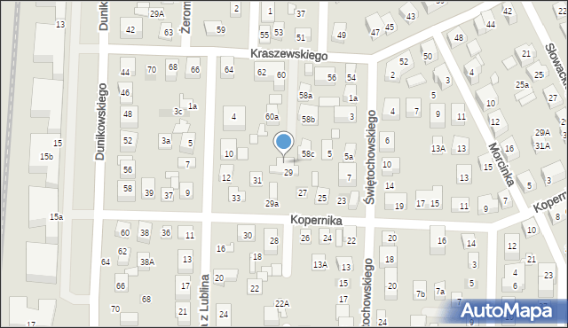 Lublin, Kraszewskiego Józefa Ignacego, 60b, mapa Lublina