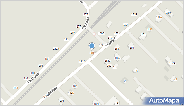 Lublin, Krężnicka, 181, mapa Lublina