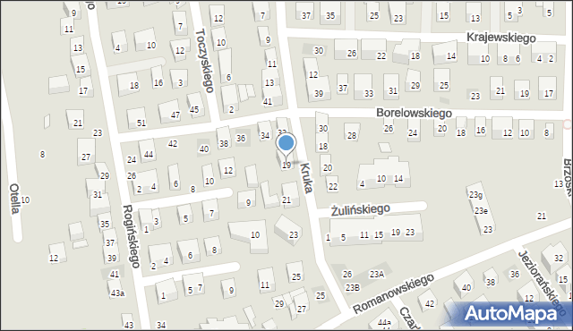 Lublin, Kruka Michała, gen., 19, mapa Lublina