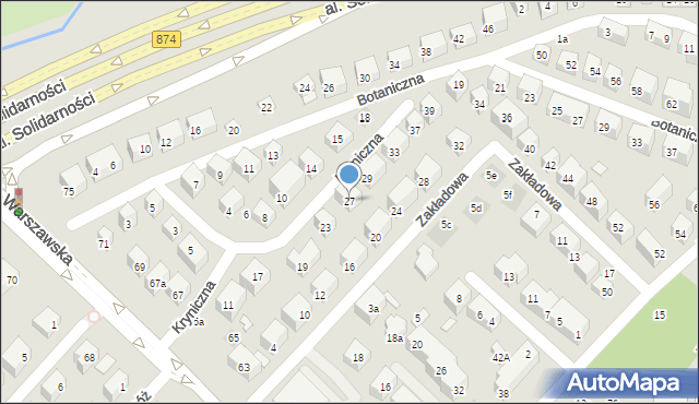 Lublin, Kryniczna, 27, mapa Lublina