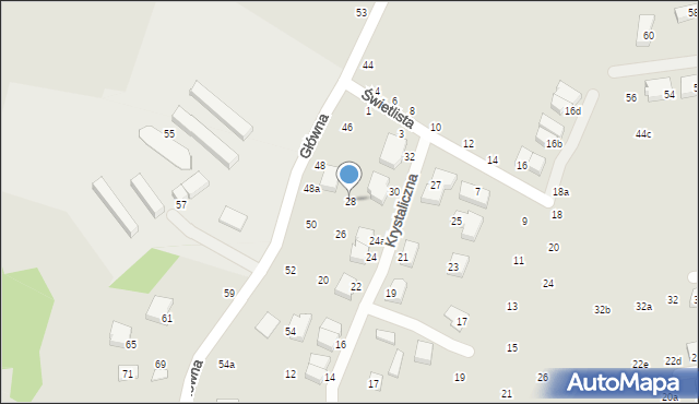 Lublin, Krystaliczna, 28, mapa Lublina