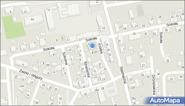 Lubliniec, Krótka, 4, mapa Lubliniec