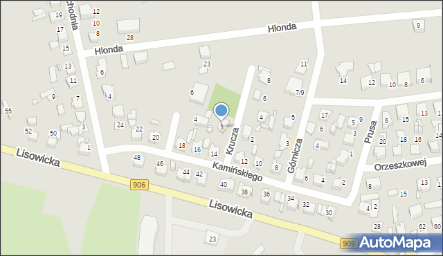 Lubliniec, Krucza, 3, mapa Lubliniec