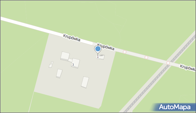 Lubliniec, Krupówka, 1, mapa Lubliniec