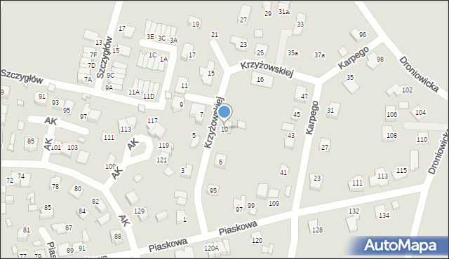 Lubliniec, Krzyżowskiej Marii, 10, mapa Lubliniec