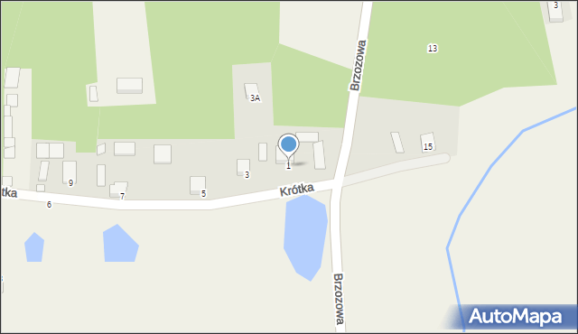 Lublinów, Krótka, 1, mapa Lublinów