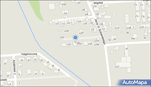 Luboń, Króla Jana III Sobieskiego, 124e, mapa Luboń