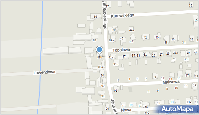 Luboń, Króla Jana III Sobieskiego, 88b, mapa Luboń