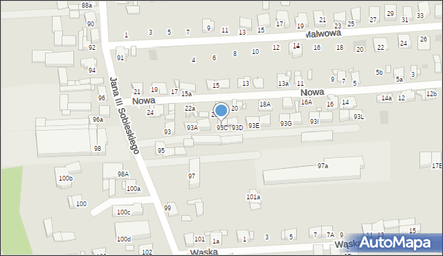 Luboń, Króla Jana III Sobieskiego, 93C, mapa Luboń