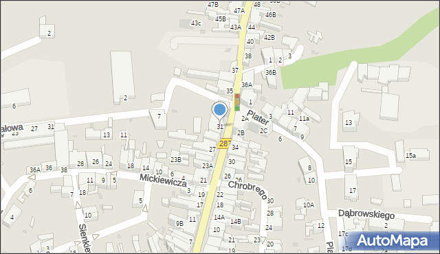 Lubsko, Krakowskie Przedmieście, 31, mapa Lubsko