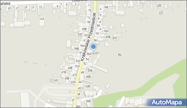 Lubsko, Krakowskie Przedmieście, 56B, mapa Lubsko