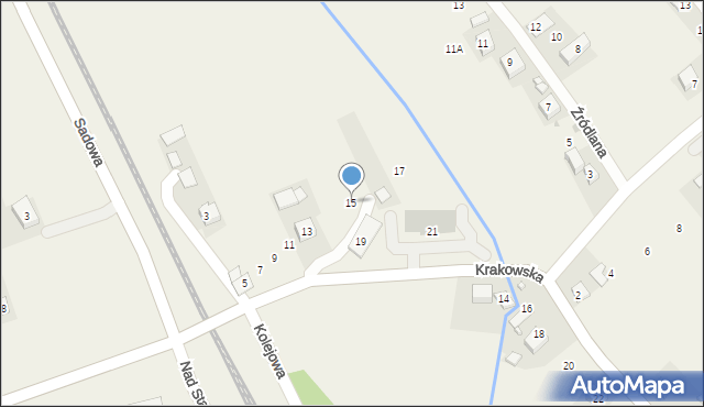 Łuczyce, Krakowska, 15, mapa Łuczyce